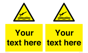 Custom Warning diving area